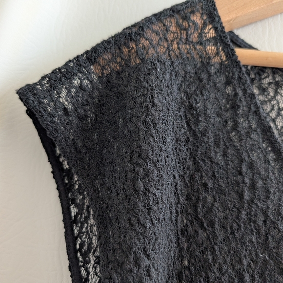 Leifsdottir Black Lace Pullover Sleeveless Top - L - Picture 4 of 15